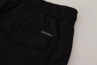 Pantalones jogger de lana negra