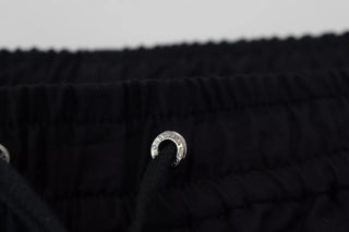 Pantalones jogger de lana negra