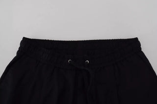 Pantalones jogger de lana negra