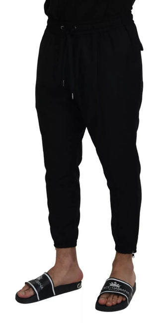 Pantalones jogger de lana negra