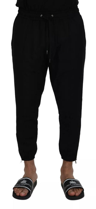 Pantalones jogger de lana negra