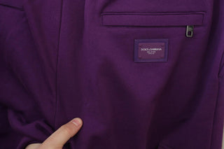 Pantalones deportivos cargo morados de algodón para hombre