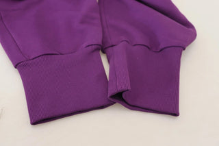 Pantalones deportivos cargo morados de algodón para hombre