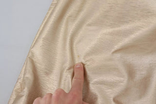 Metallic Gold Polyester Straight Trouser Pants