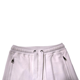 White Logo Tape Jogger Cotton Sweatpant Pants