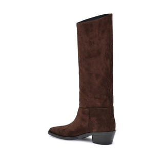 Braune Knöchelstiefel aus Kalbsleder (Bos Taurus)
