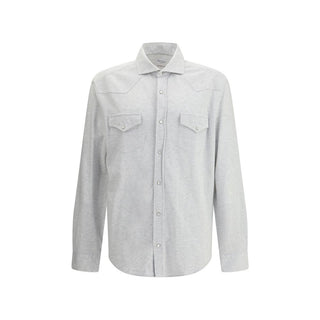 Camisa de mezclilla gris