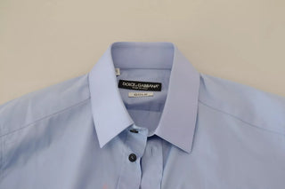 Hellblaues Baumwoll-Slim-Fit-Hemd