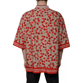 Camisa casual beige de nylon con botones