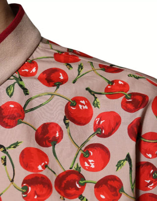 Camisa casual beige de nylon con botones
