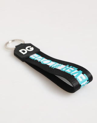 Multicolor Logo Polyester Brass Holder Keychain Keyring