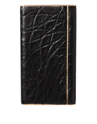 Black Leather Exotic 3000mAh Power Bank Charger USB