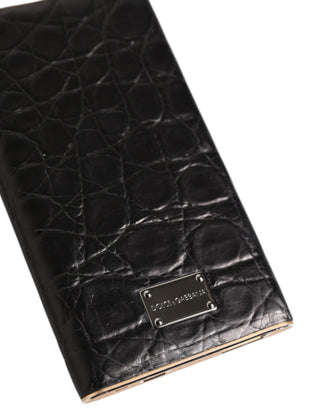 Black Leather Embossed Exotic 3000mAh  Power Bank Charger USB