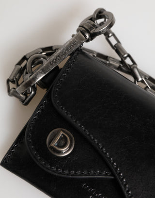 Cartera para hombre de cuero Cavallo con cadena y cierre a presión