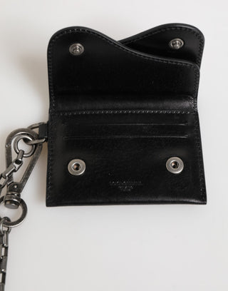 Cartera para hombre de cuero Cavallo con cadena y cierre a presión