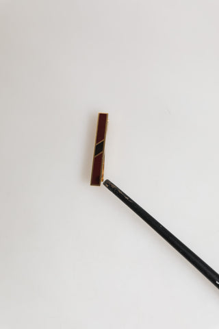 Barra para corbata accesorio para hombre de latón tono dorado multicolor
