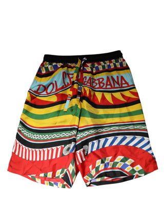 Badehose Multicolor Sizilianisches Carretto-Muster