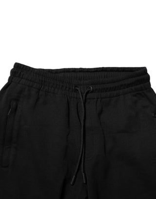 Pantalones jogger para hombre de algodón negro