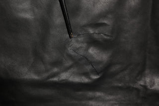 Schwarze Lammnappa Lederhose Herren