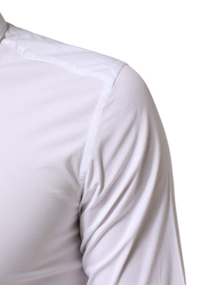 White GOLD Cotton Long Sleeves Dress Men Shirt