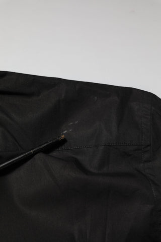 Schwarzes Baumwoll-Stern-Pailletten-Kleid Formelles Herrenhemd