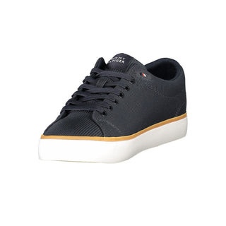Blue Polyester Men Sneaker