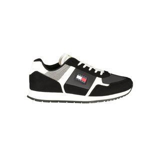 Schwarzer Polyurethan-Herren-Sneaker