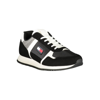 Schwarzer Polyurethan-Herren-Sneaker