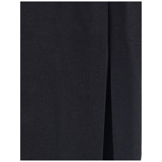 Black Wool Long Skirt