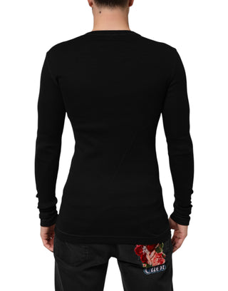 Cárdigan para hombre de algodón negro con botones  