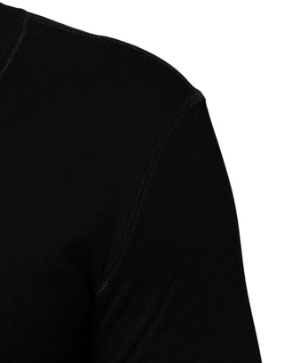 Cárdigan para hombre de algodón negro con botones  