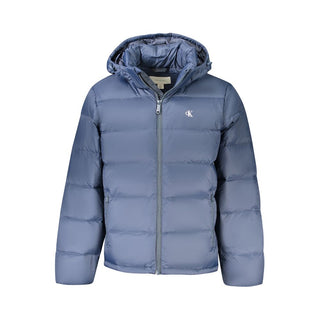 Blaue Polyamid-Herrenjacke