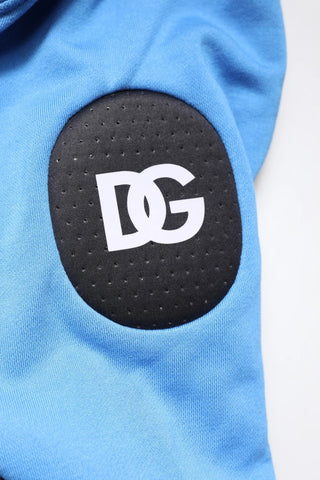 Blue Cotton Hooded Men Sportswear One Size Vest