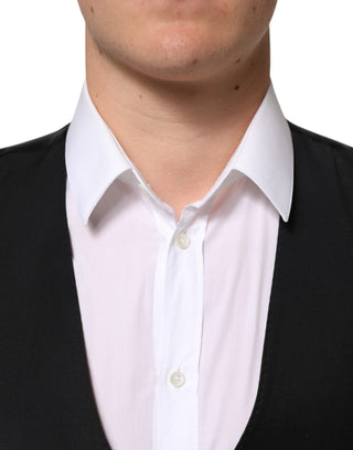 Schwarze Wollweste für formelle Herren