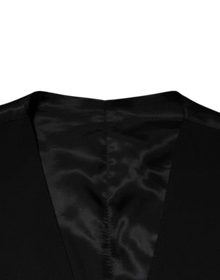 Schwarze Wollweste für formelle Herren
