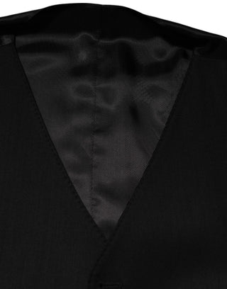Schwarze Wollweste für formelle Herren