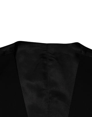 Black Wool Dress Formal Men Waistcoat Vest