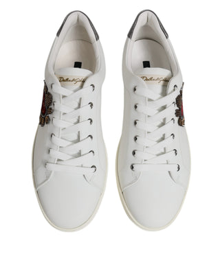 Weiße Silberne Heilig-Herz-Herren-Sneaker