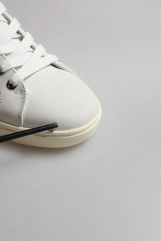 Weiße Silberne Heilig-Herz-Herren-Sneaker