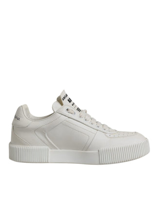 Weiße Miami Leder Low-Top-Sneakers