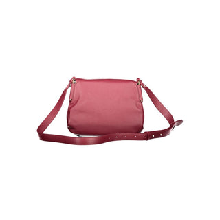 Bolso de mano de cuero violeta para mujer