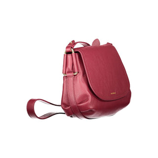Bolso de mano de cuero violeta para mujer