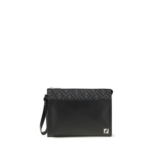 Bolso de mano Bos Taurus de cuero de becerro negro