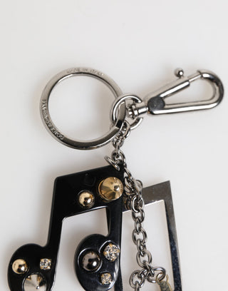 Silver Musical Note Key Holder Keychain Bag Charm Keyring