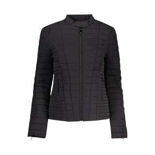 Schwarze Damenjacke aus Polyurethan