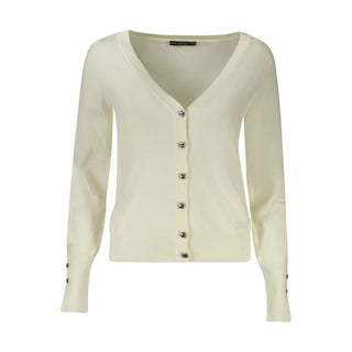 Bianco Viscosa Damen-Strickjacke