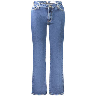 Jeans de algodón azul para mujer