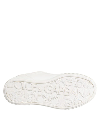 White Miami Leather Low Top Sneakers Shoes