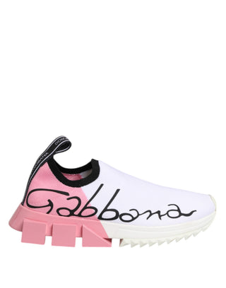 Weiße pinkfarbene Low-Top-Sneakers Sorrento