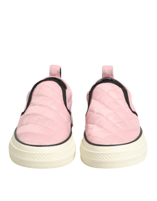 Zapatillas sin cordones de nylon acolchado rosa